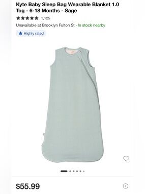 Kyte sleeveless sleep sack NEW